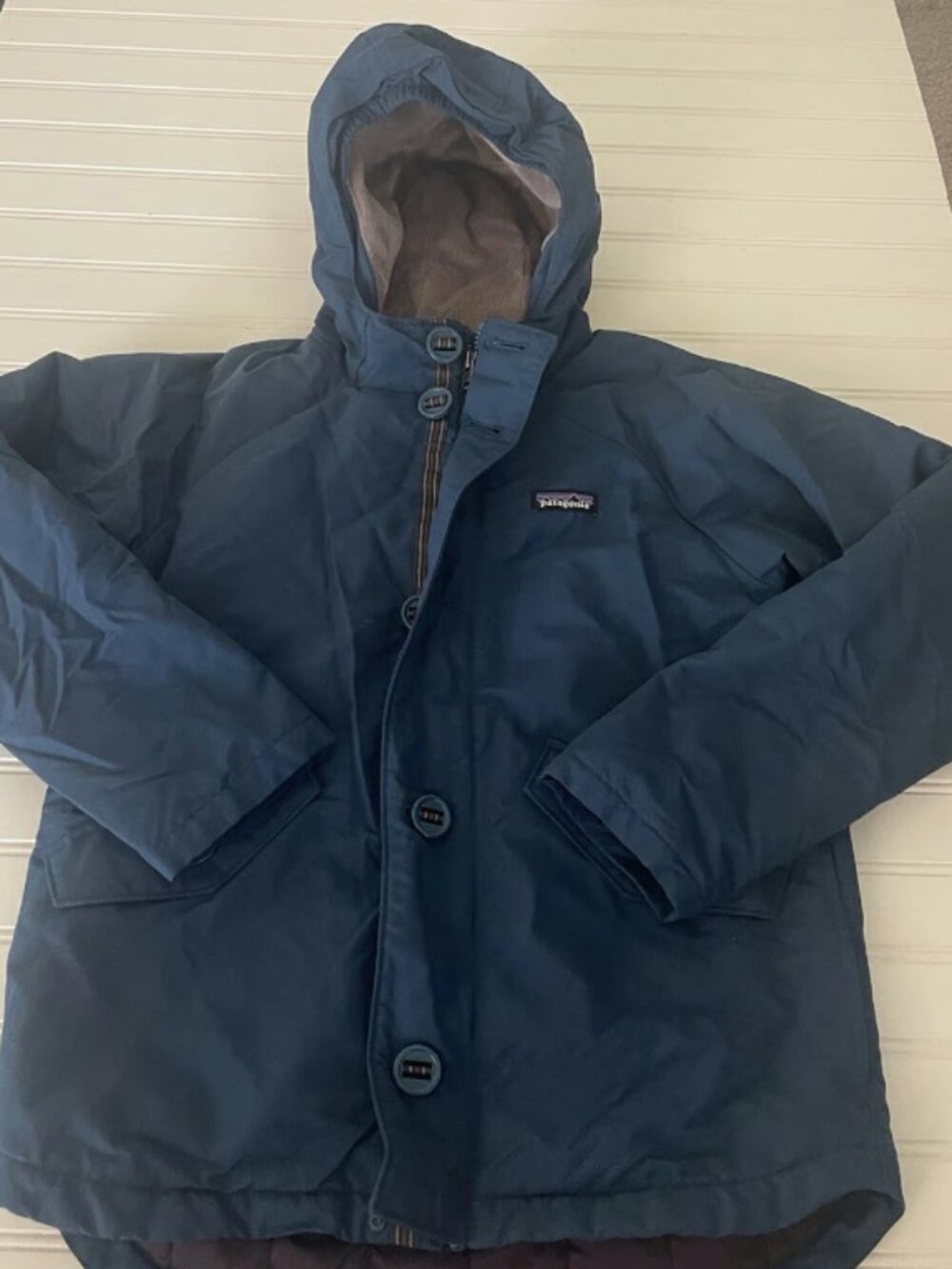 Youth BLUE Sz L Patagonia Nylon outershell polyester lining rain snow jacket